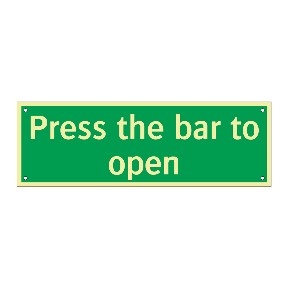 Press the bar to open