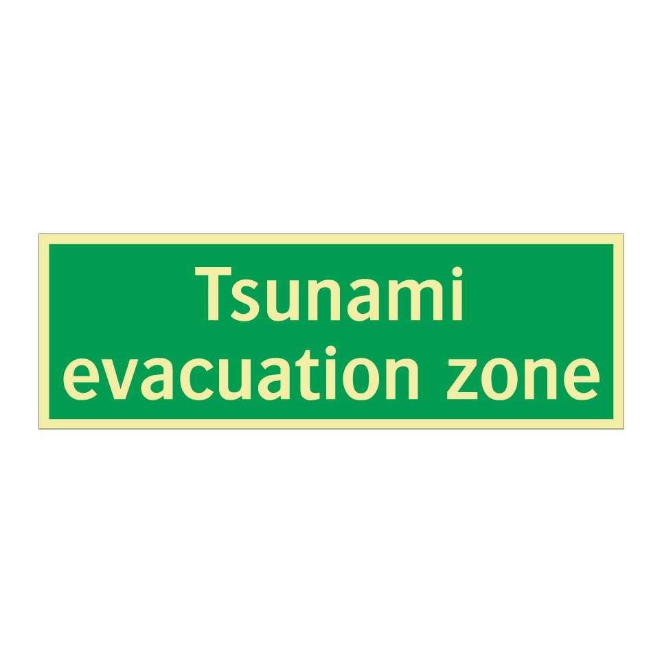 Tsunami evacuation zone