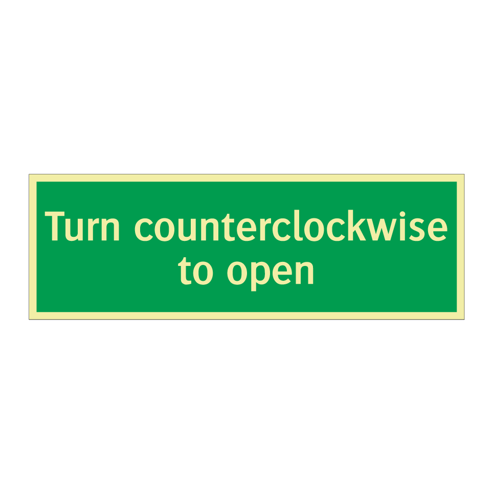 Turn counterclockwise to open