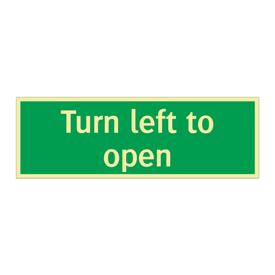 Turn left to open