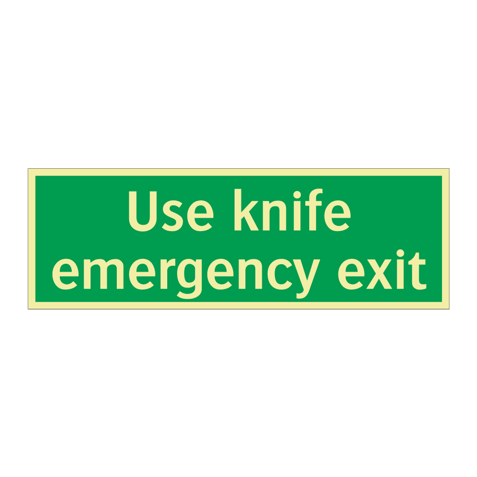 Use knife emergency exit