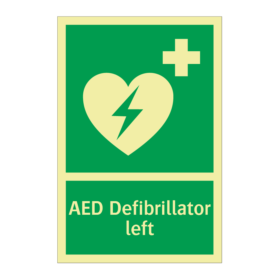 AED Defibrillator left