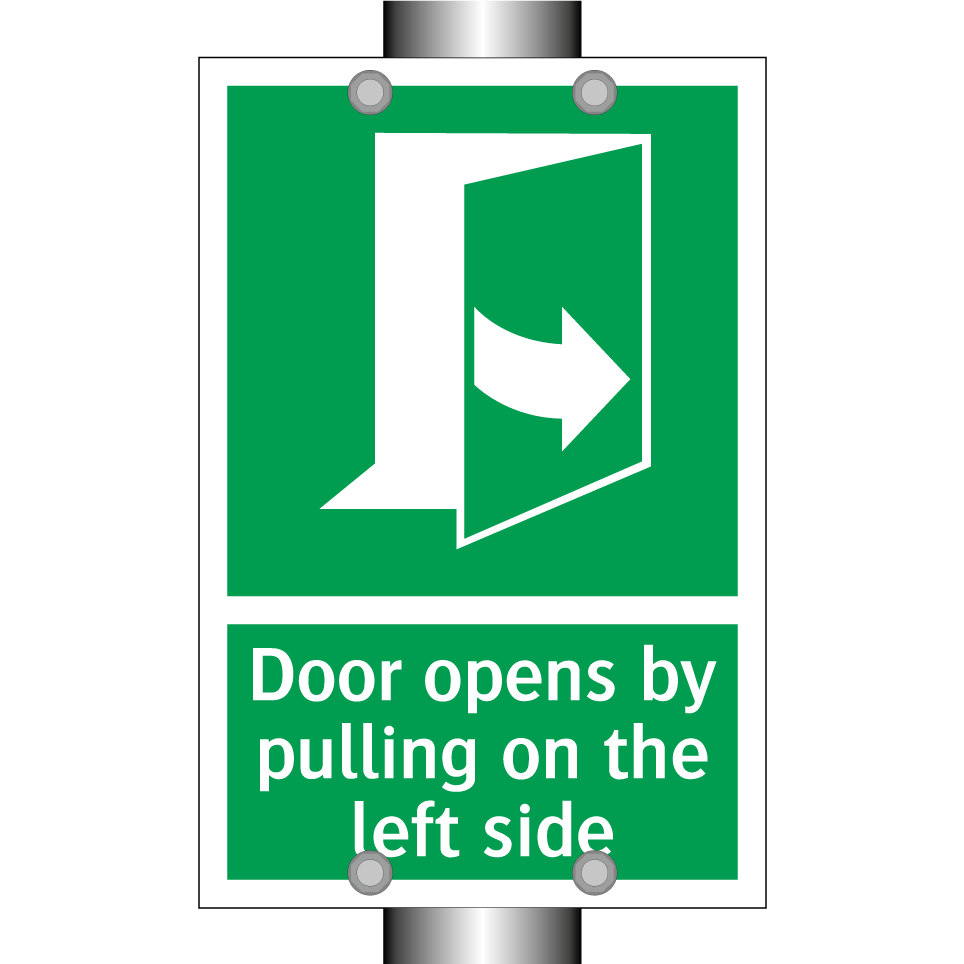 Door opens by pulling on the left side