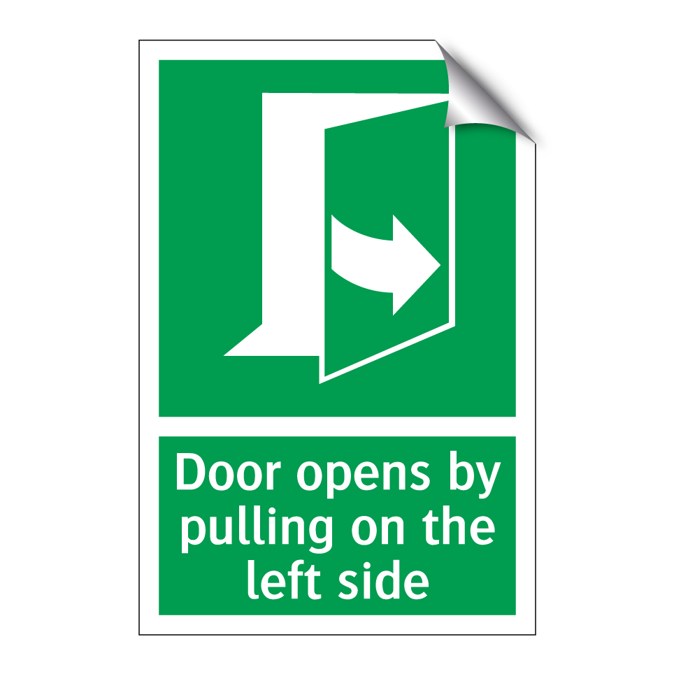 Door opens by pulling on the left side