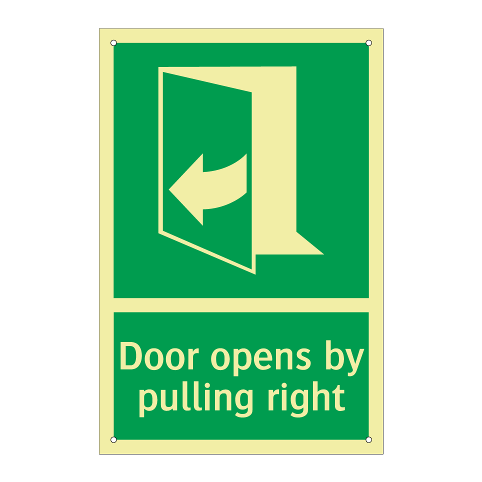Door opens by pulling right