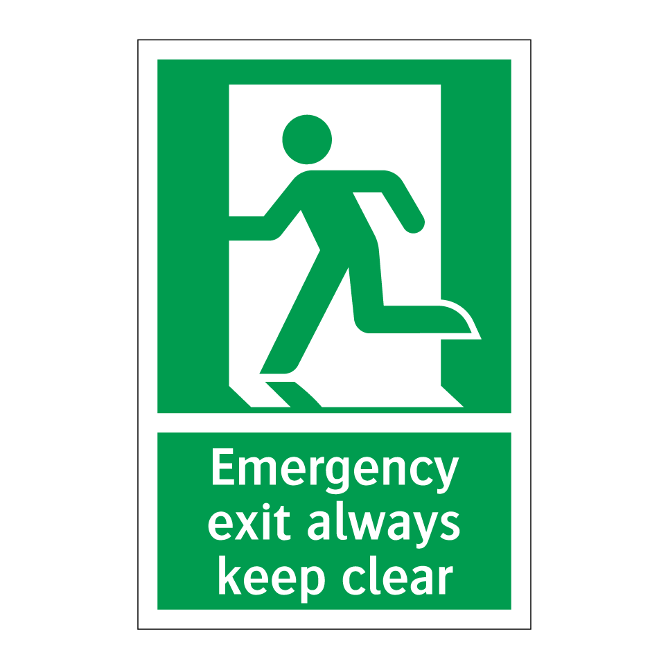 Emergency exit always keep clear