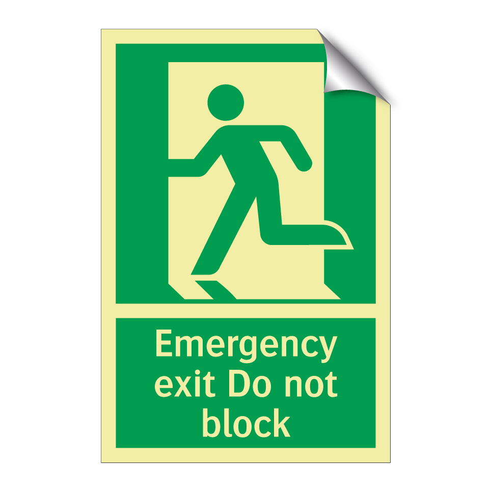 Emergency exit Do not block