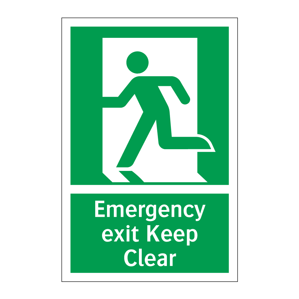 Emergency exit Keep Clear