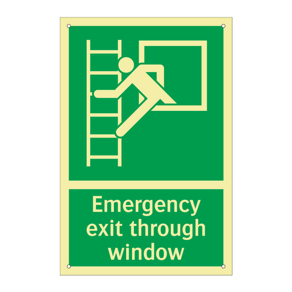 Emergency exit through window