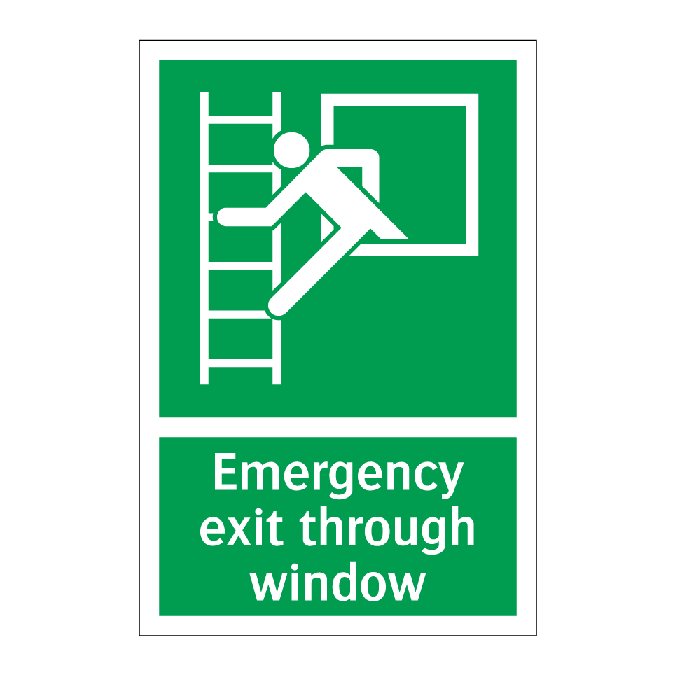 Emergency exit through window