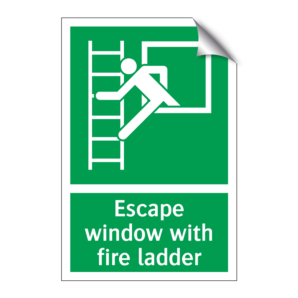 Escape window with fire ladder