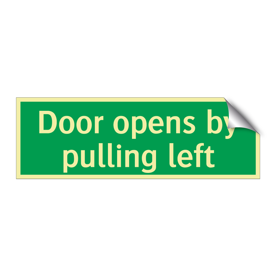 Door opens by pulling left