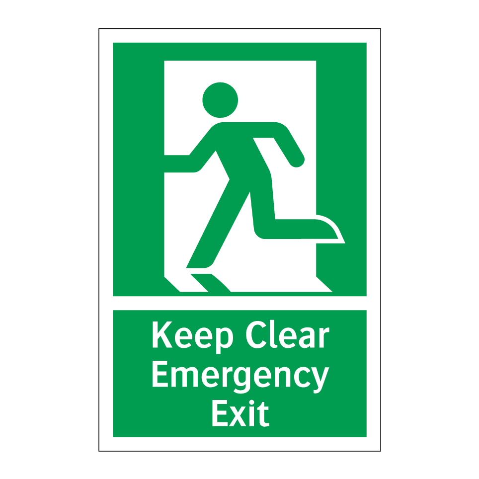 Keep Clear Emergency Exit