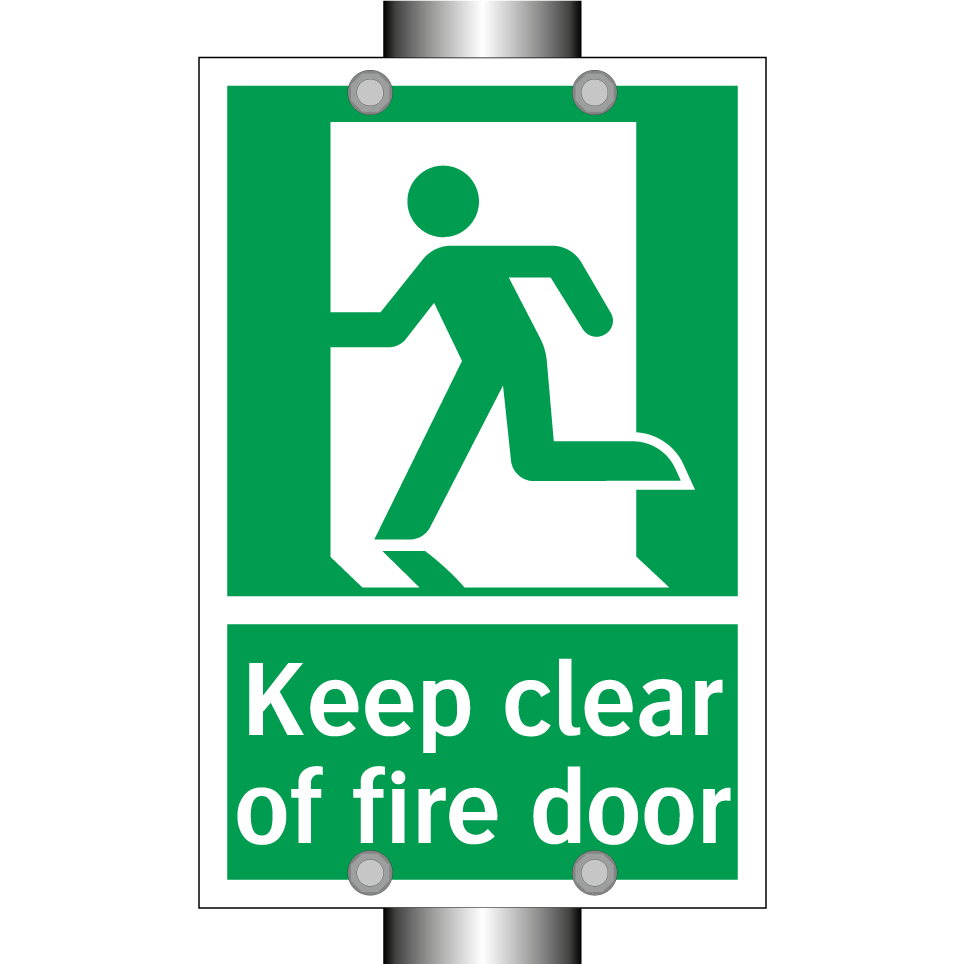 Keep clear of fire door