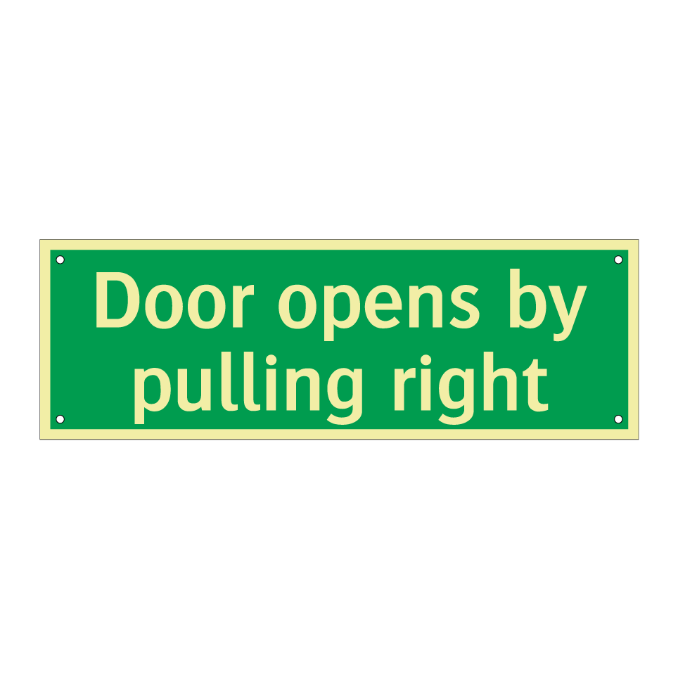 Door opens by pulling right