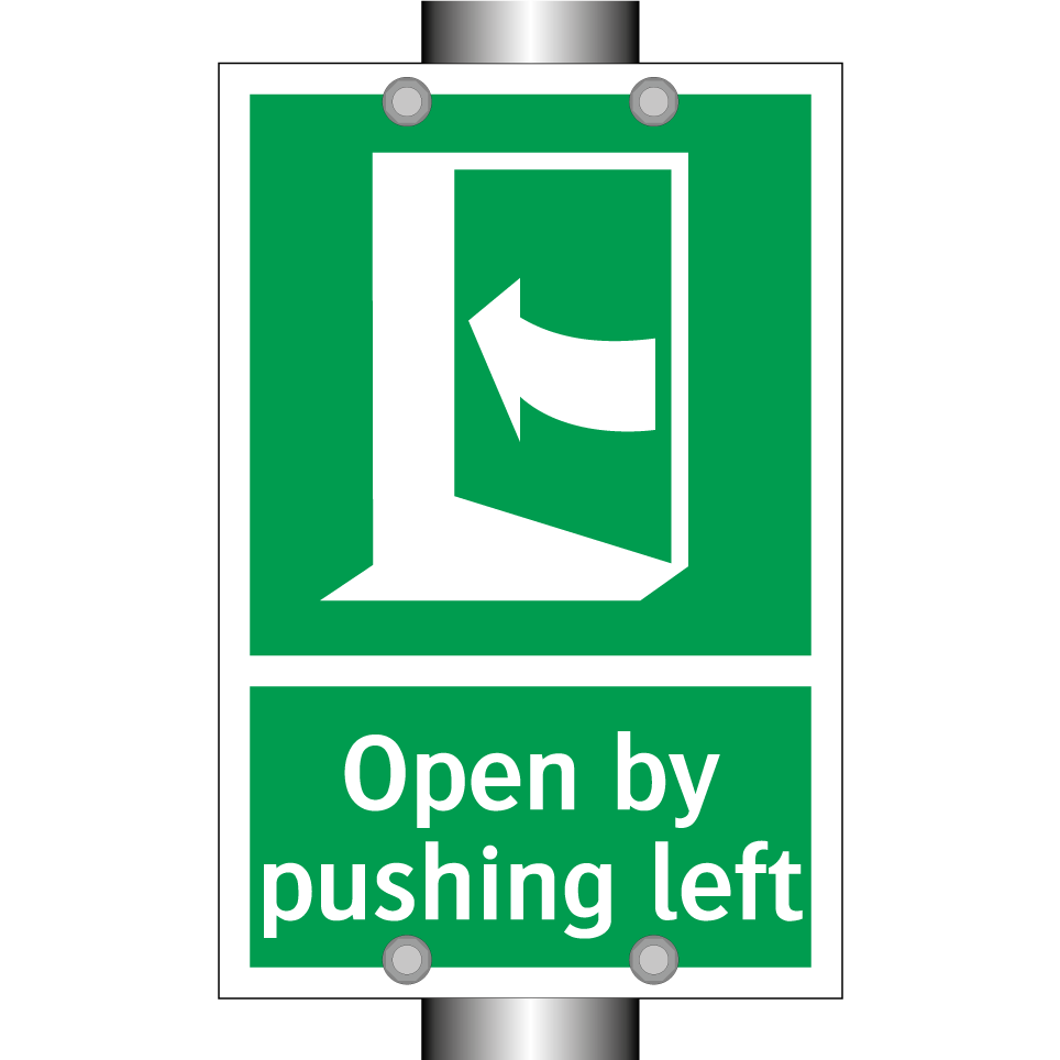 Open by pushing left