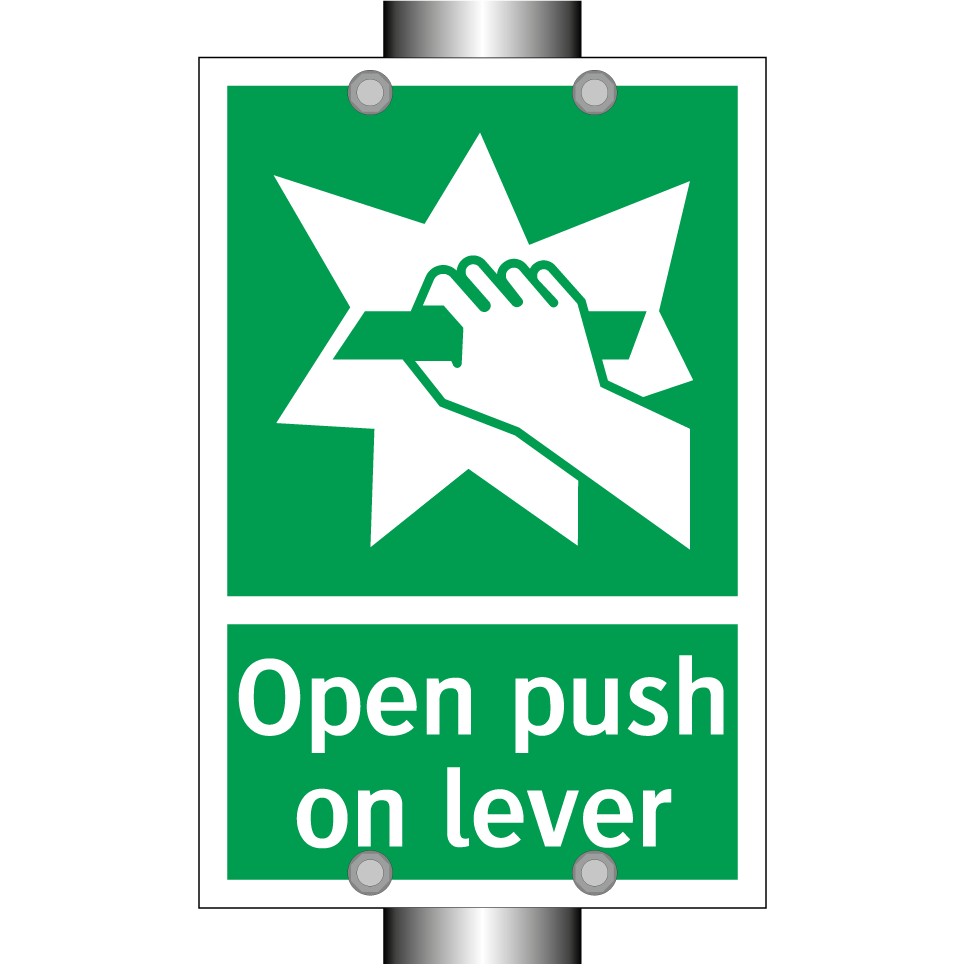Open push on lever