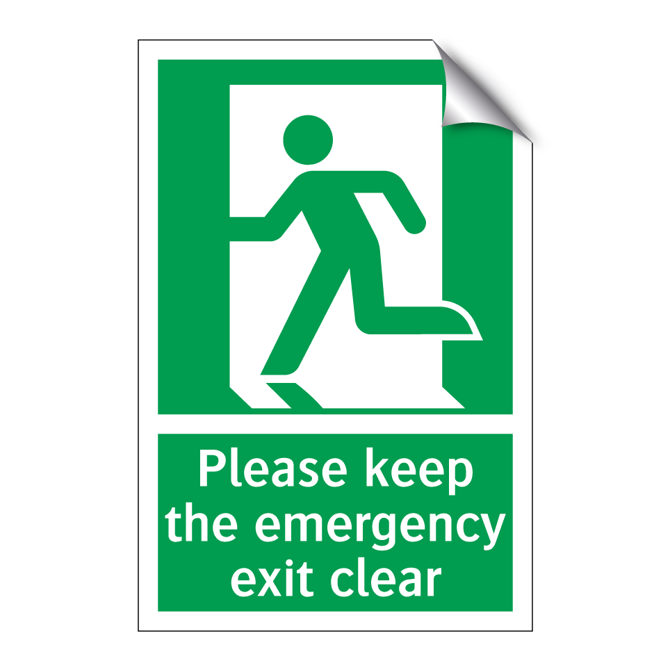 Please keep the emergency exit clear