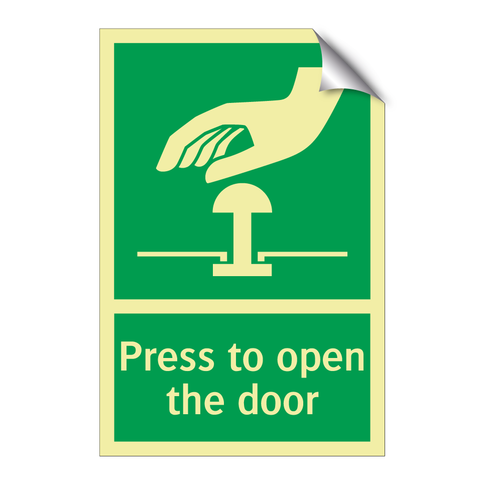 Press to open the door