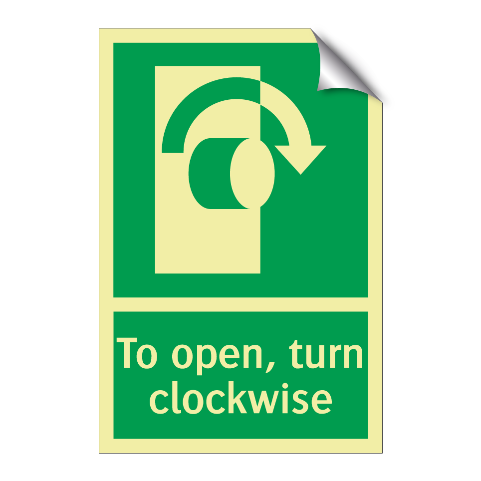 To open, turn clockwise