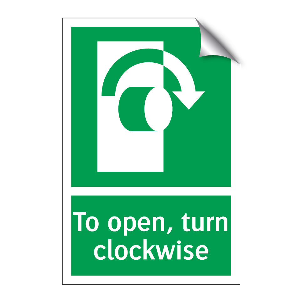 To open, turn clockwise