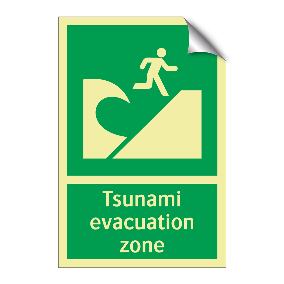 Tsunami evacuation zone