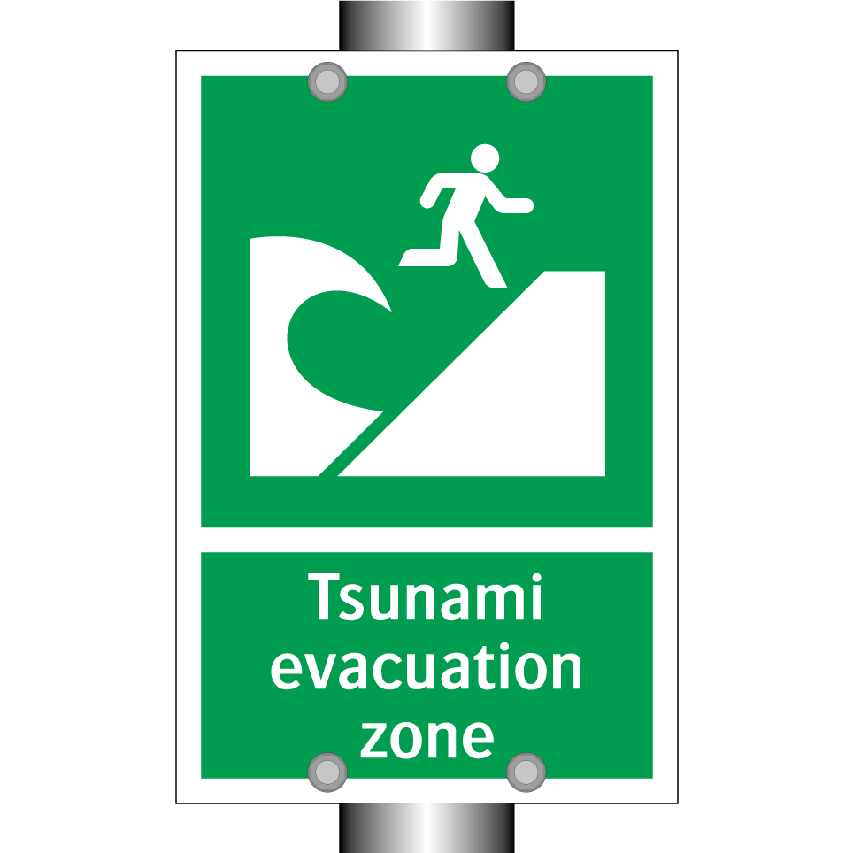 Tsunami evacuation zone