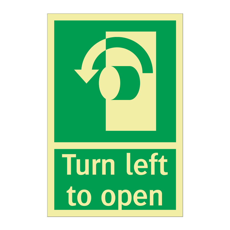 Turn left to open