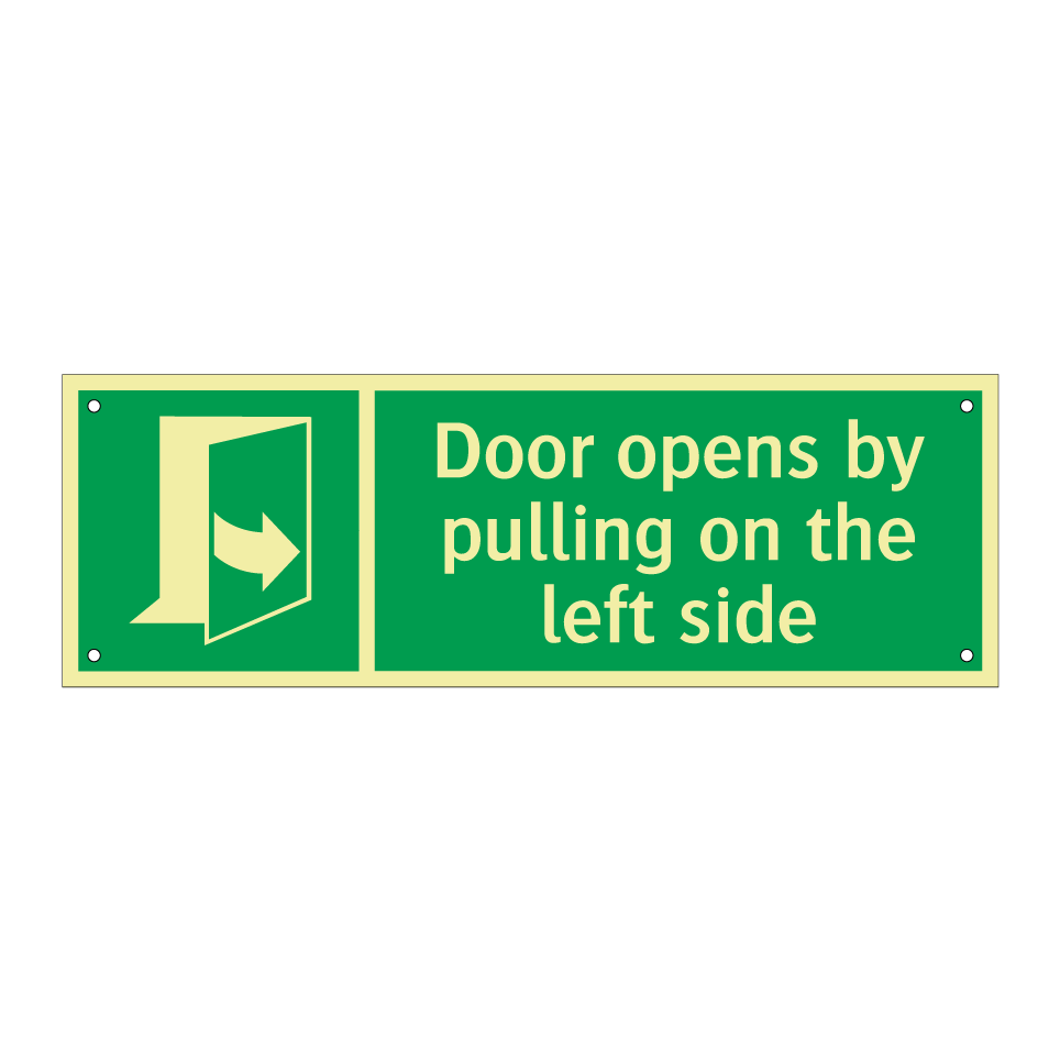 Door opens by pulling on the left side
