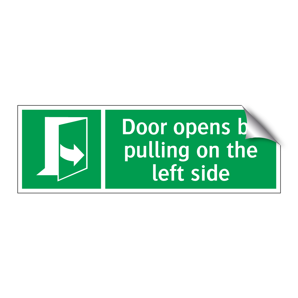 Door opens by pulling on the left side