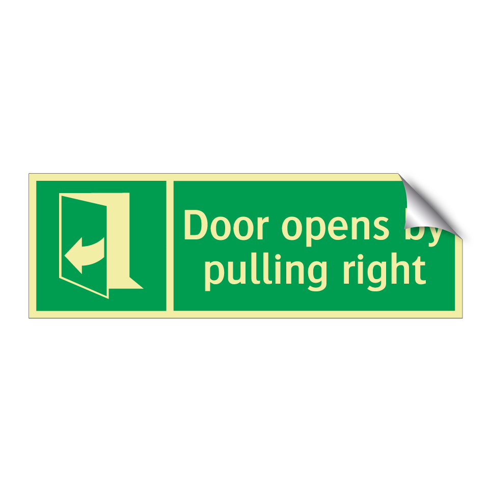 Door opens by pulling right