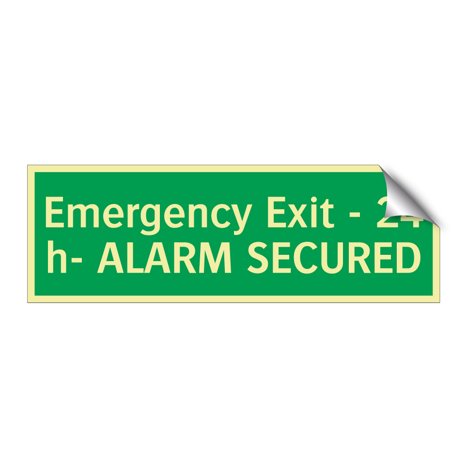 Emergency Exit - 24 h- ALARM SECURED