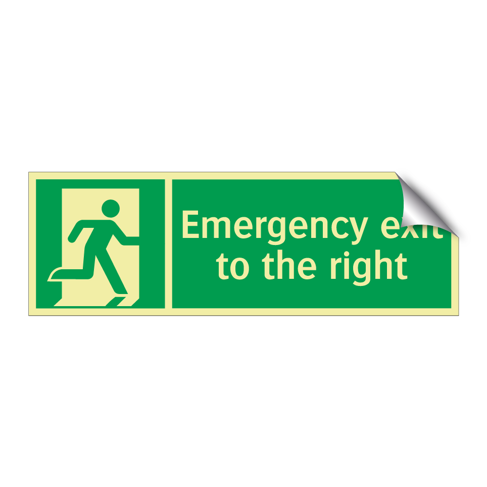 Emergency exit to the right