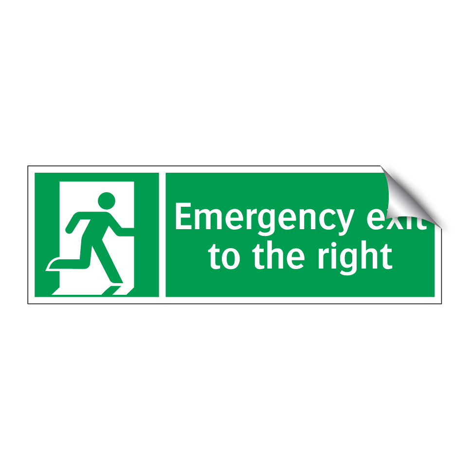 Emergency exit to the right