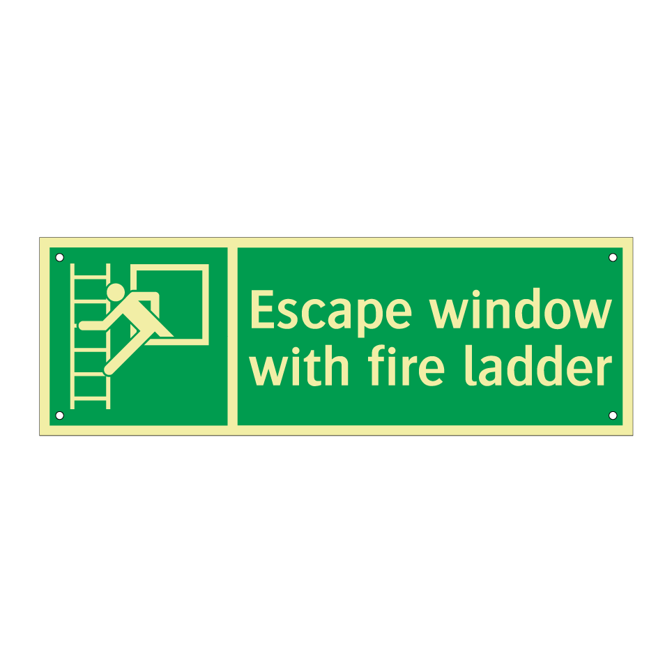 Escape window with fire ladder