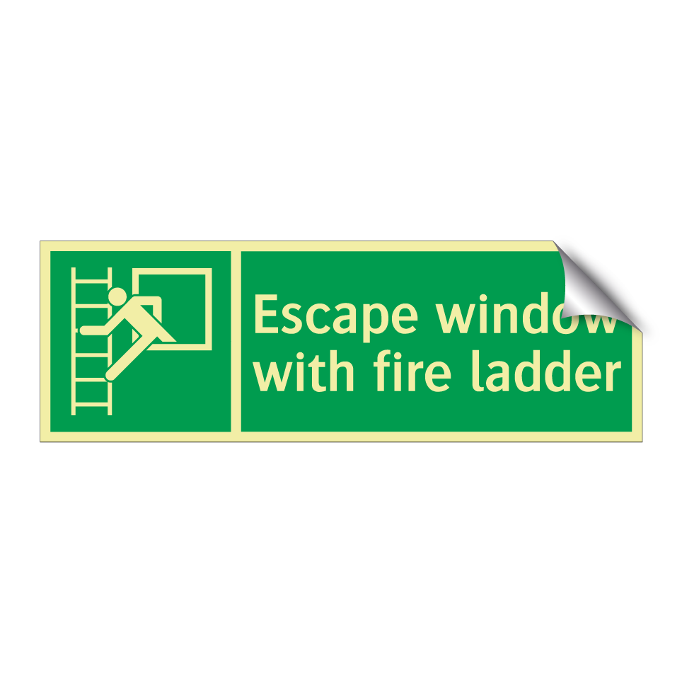 Escape window with fire ladder