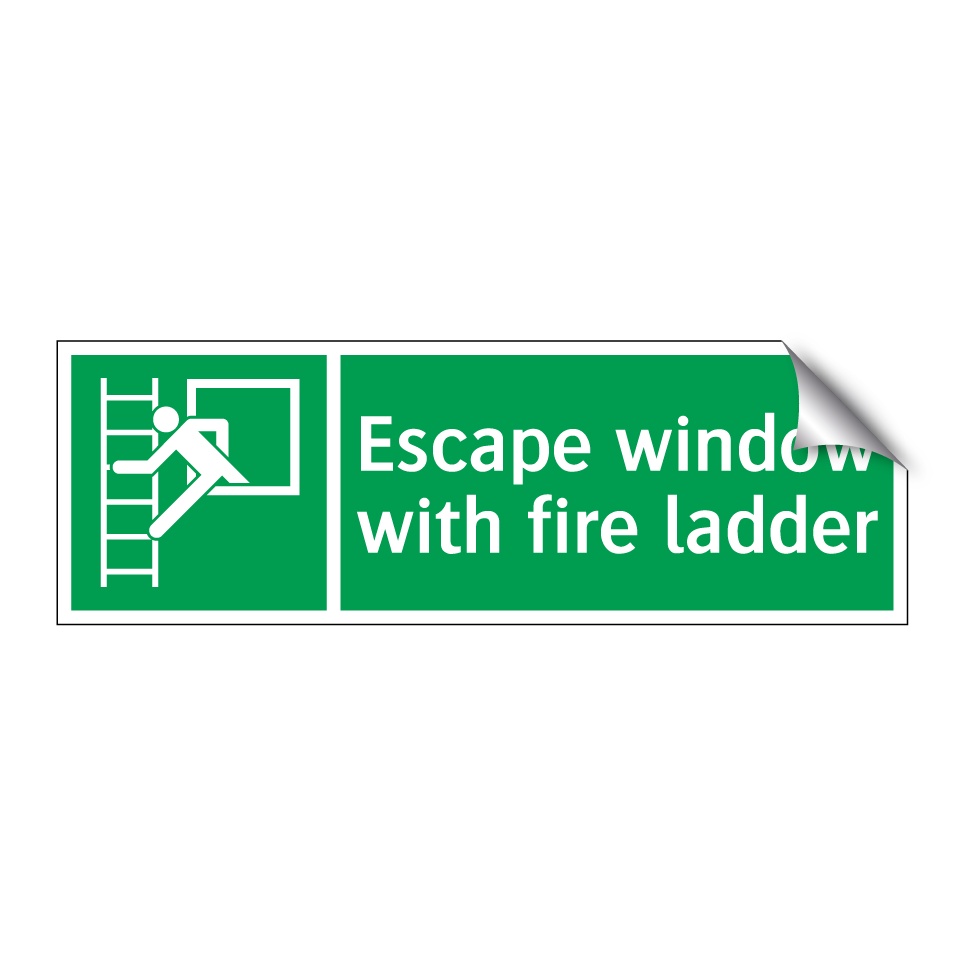 Escape window with fire ladder