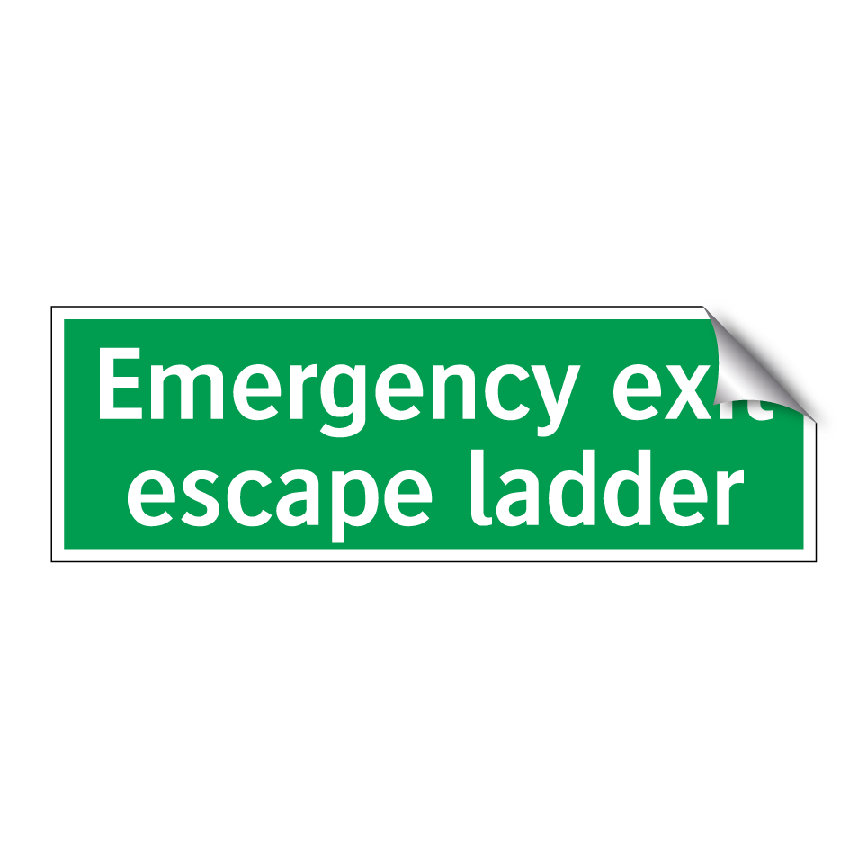Emergency exit escape ladder