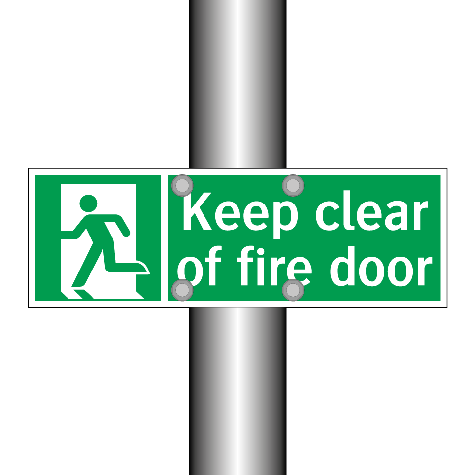 Keep clear of fire door