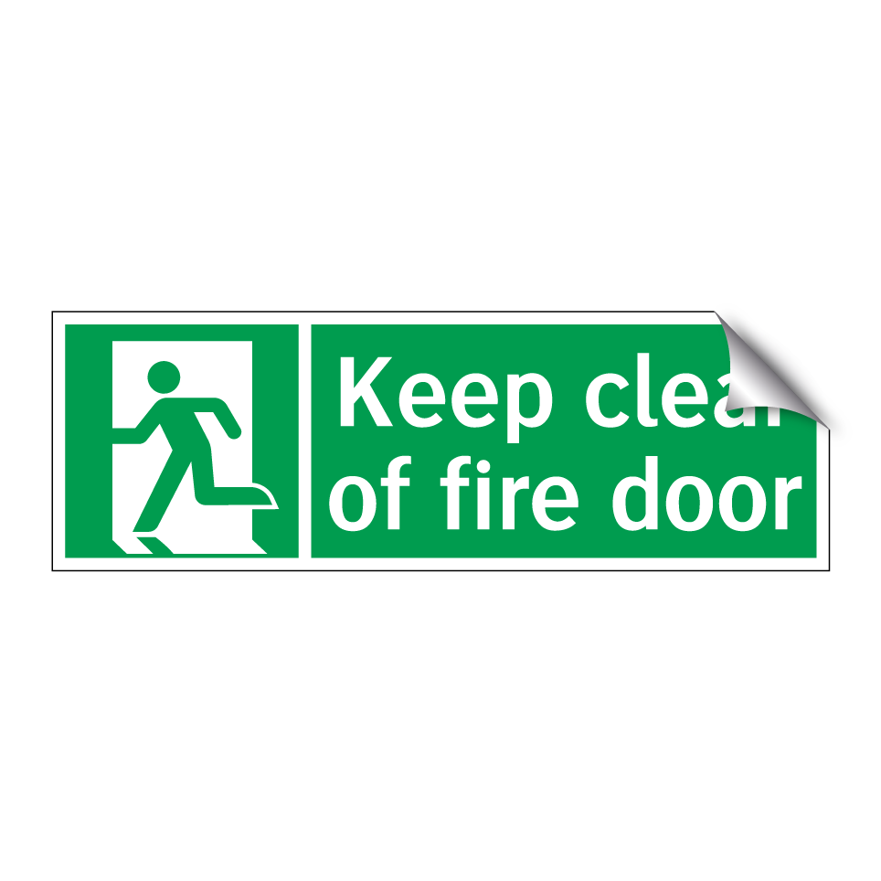 Keep clear of fire door