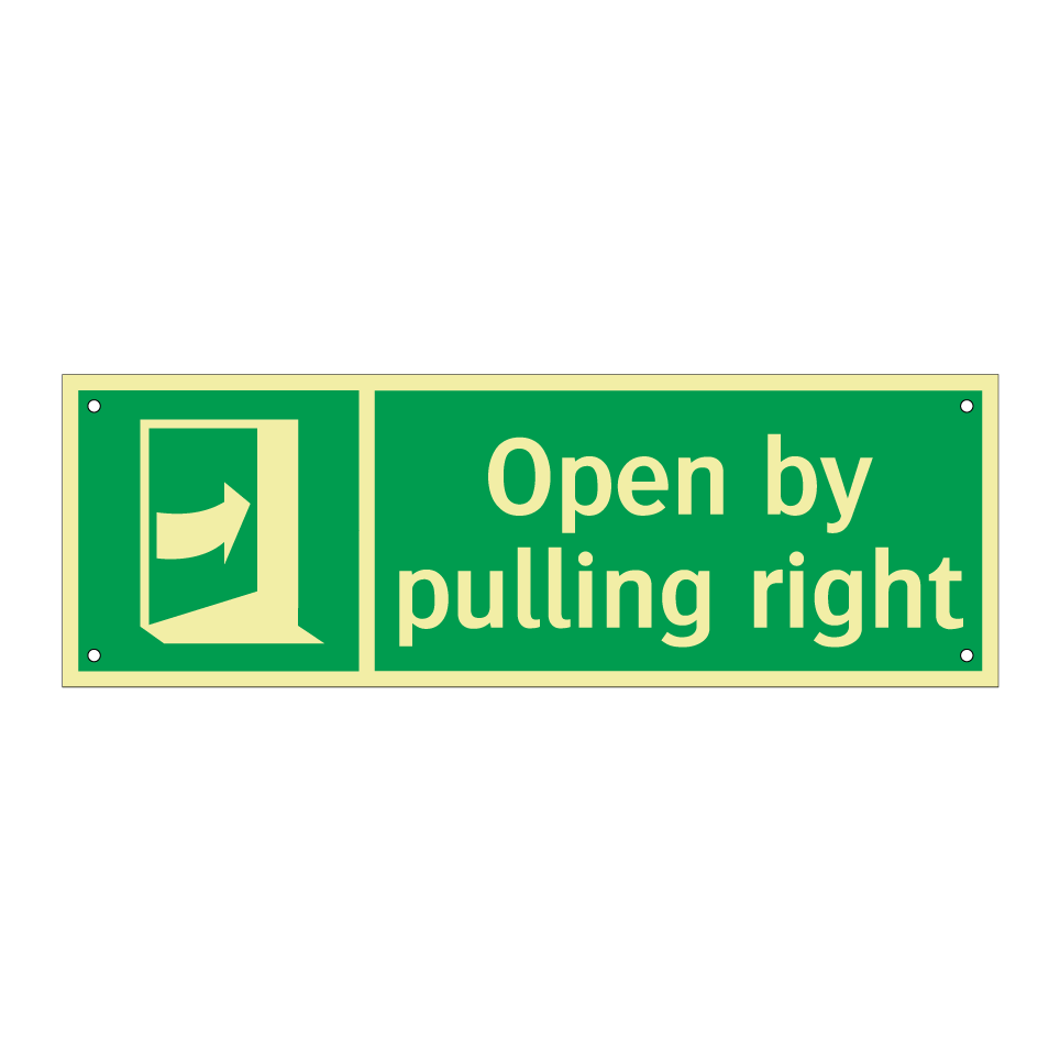 Open by pulling right