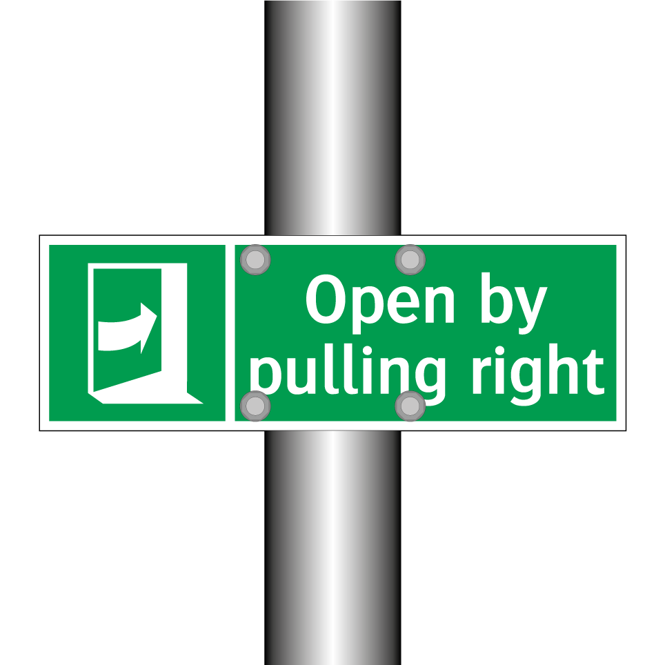 Open by pulling right