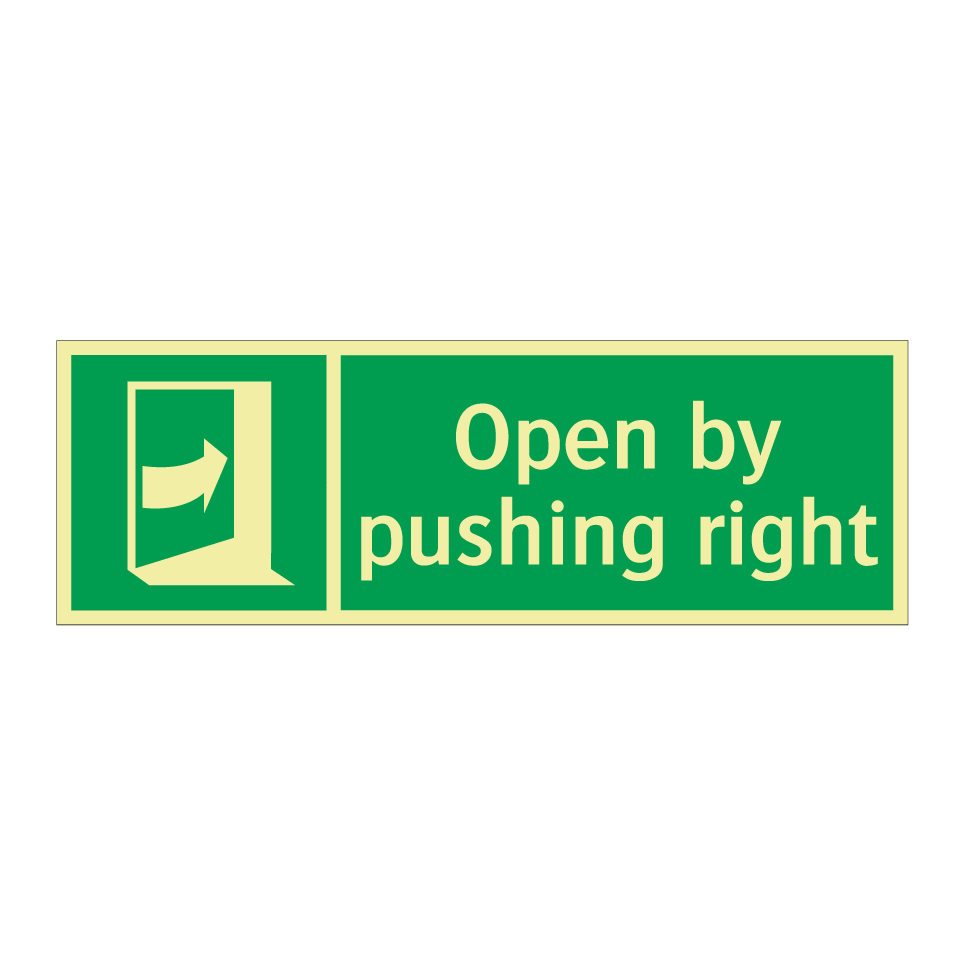 Open by pushing right