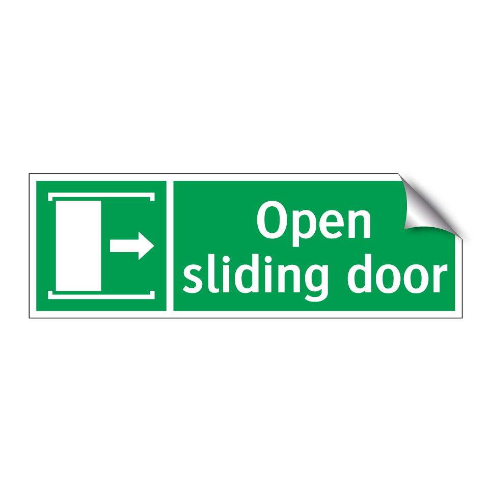 Open sliding door