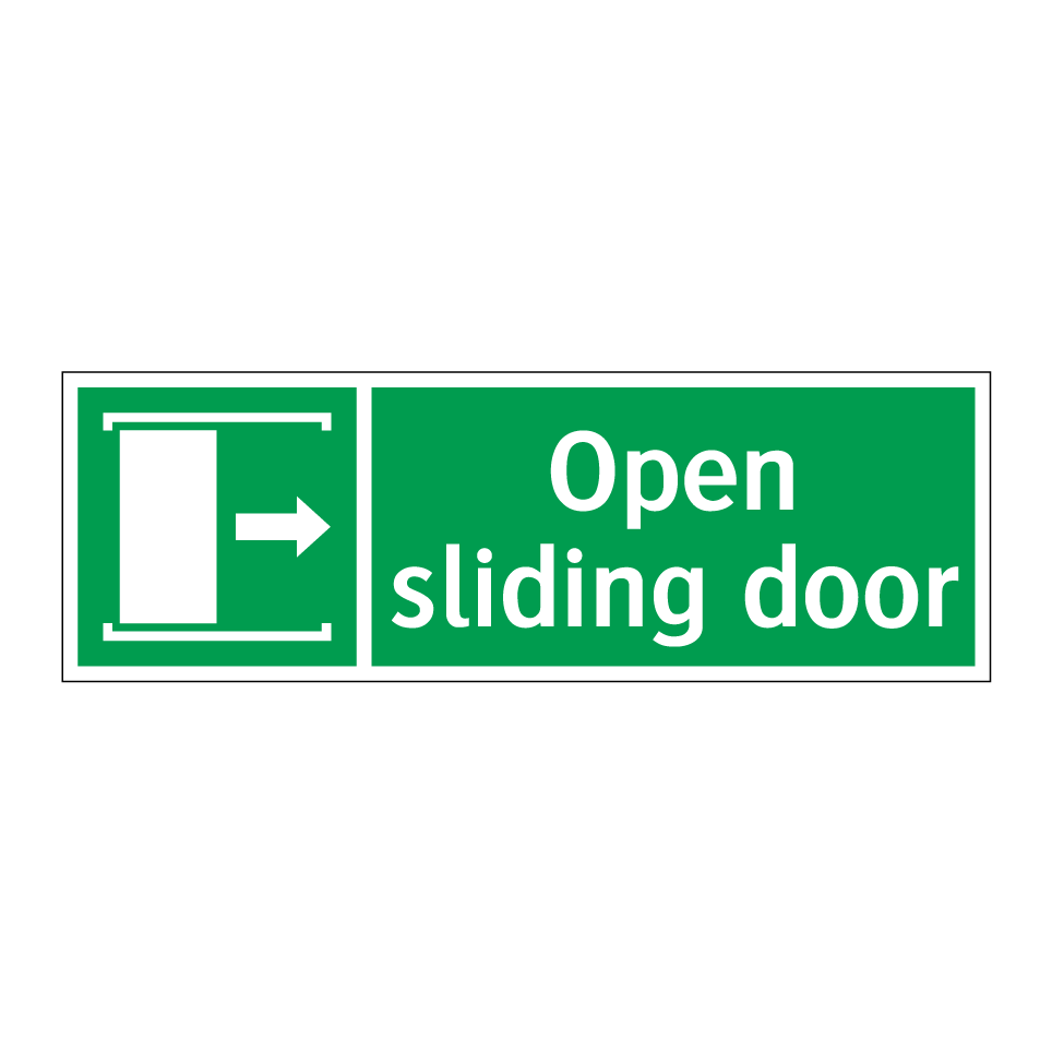 Open sliding door
