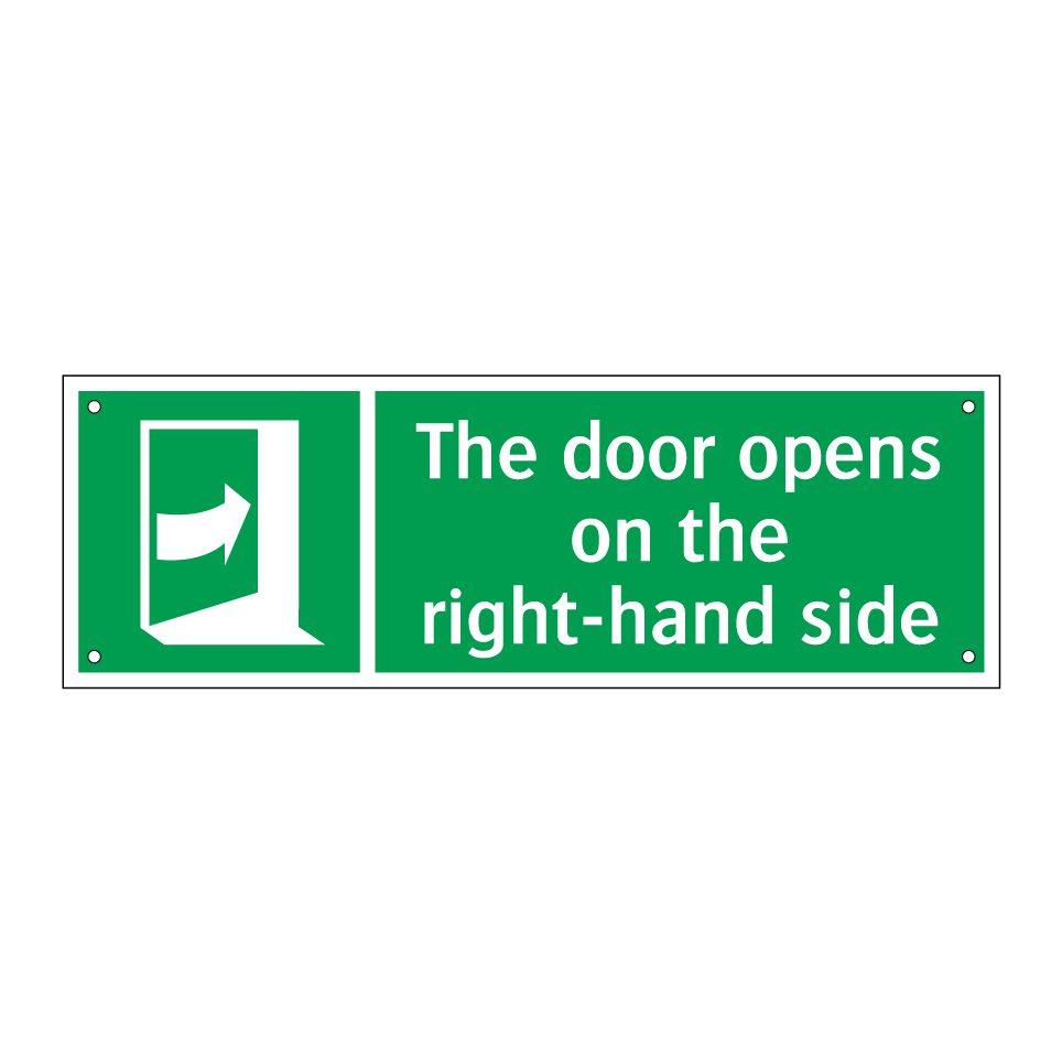 The door opens on the right-hand side