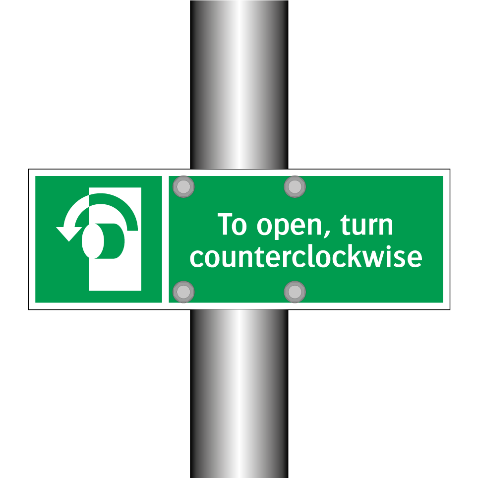 To open, turn counterclockwise