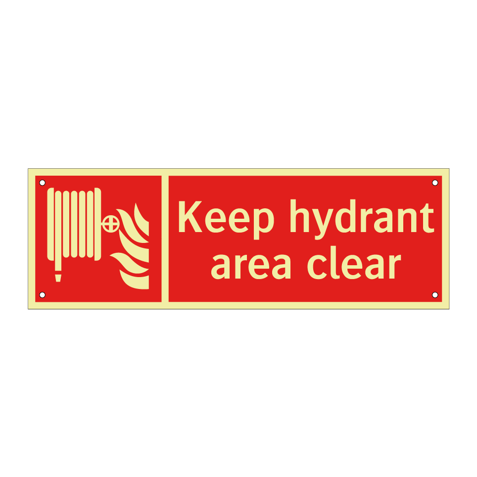 Keep hydrant area clear