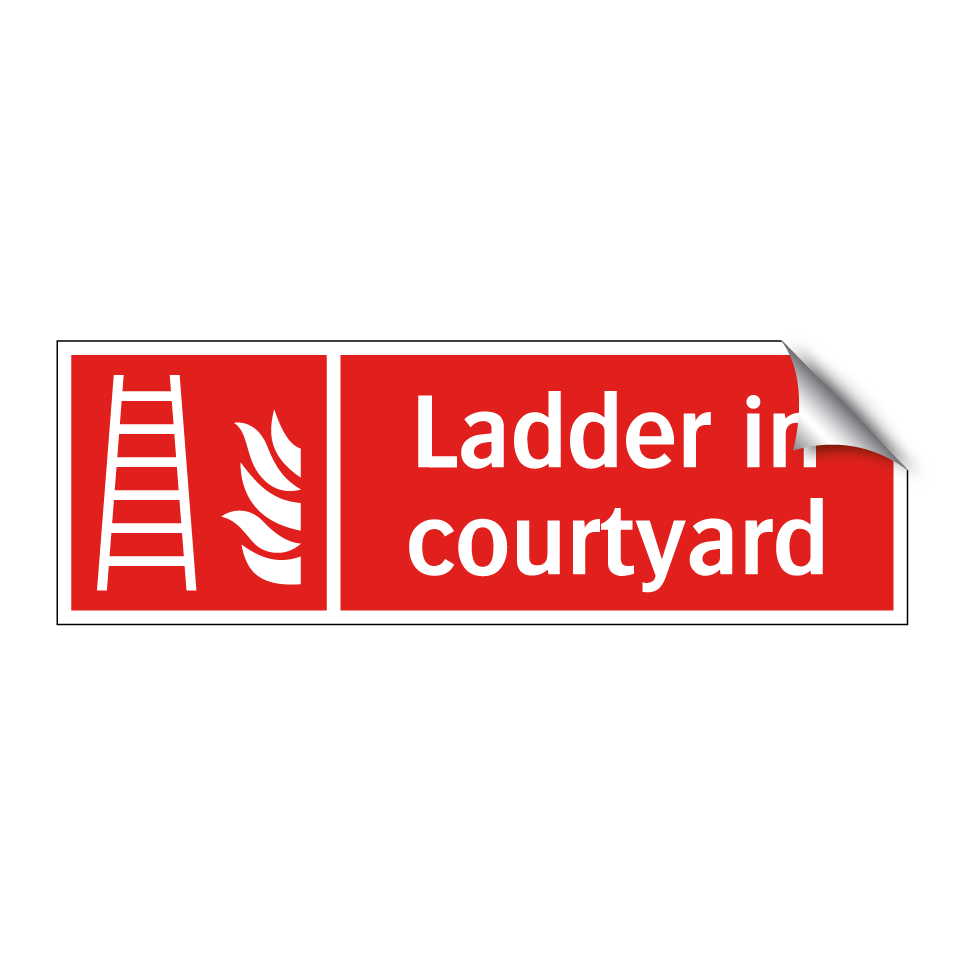 Ladder in courtyard