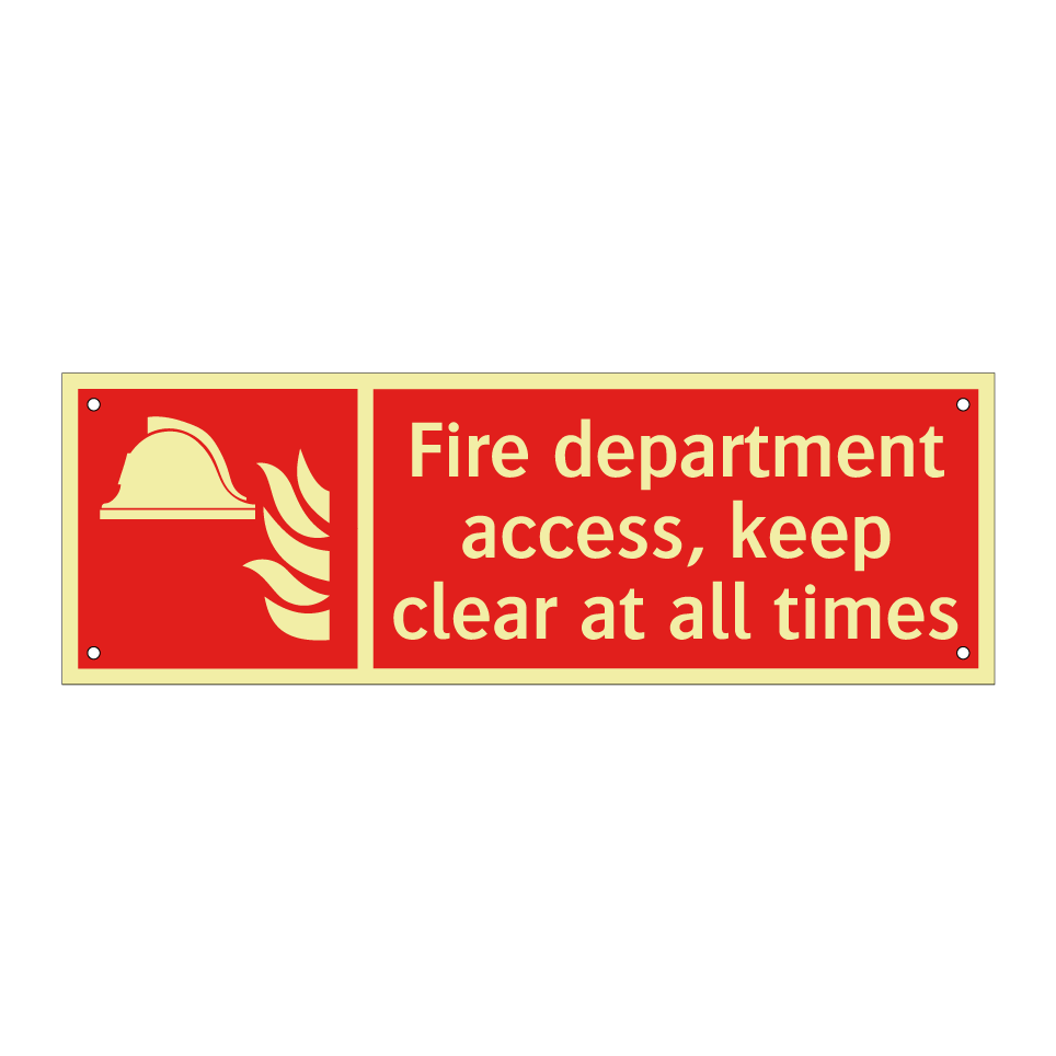 Fire department access, keep clear at all times